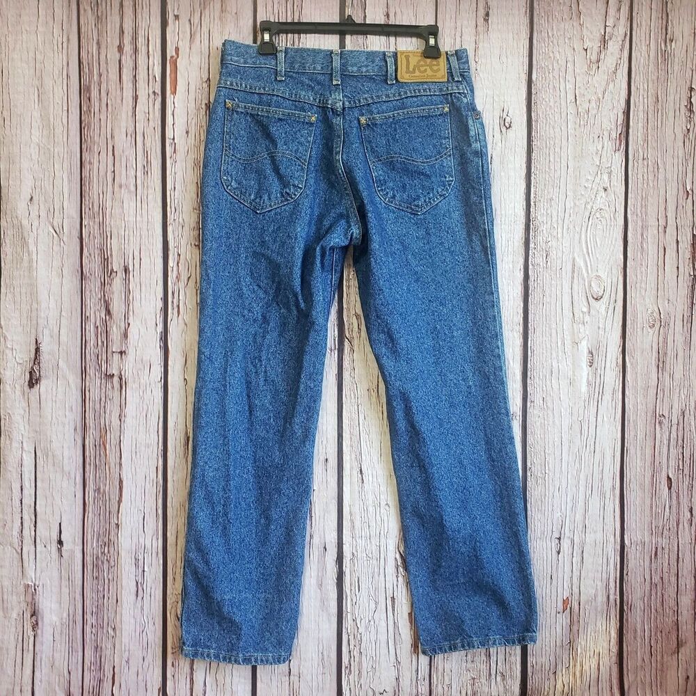 Vintage LEE Rider Jeans Made in USA 32x32 Straight Classic Blue 100% Cotton Men